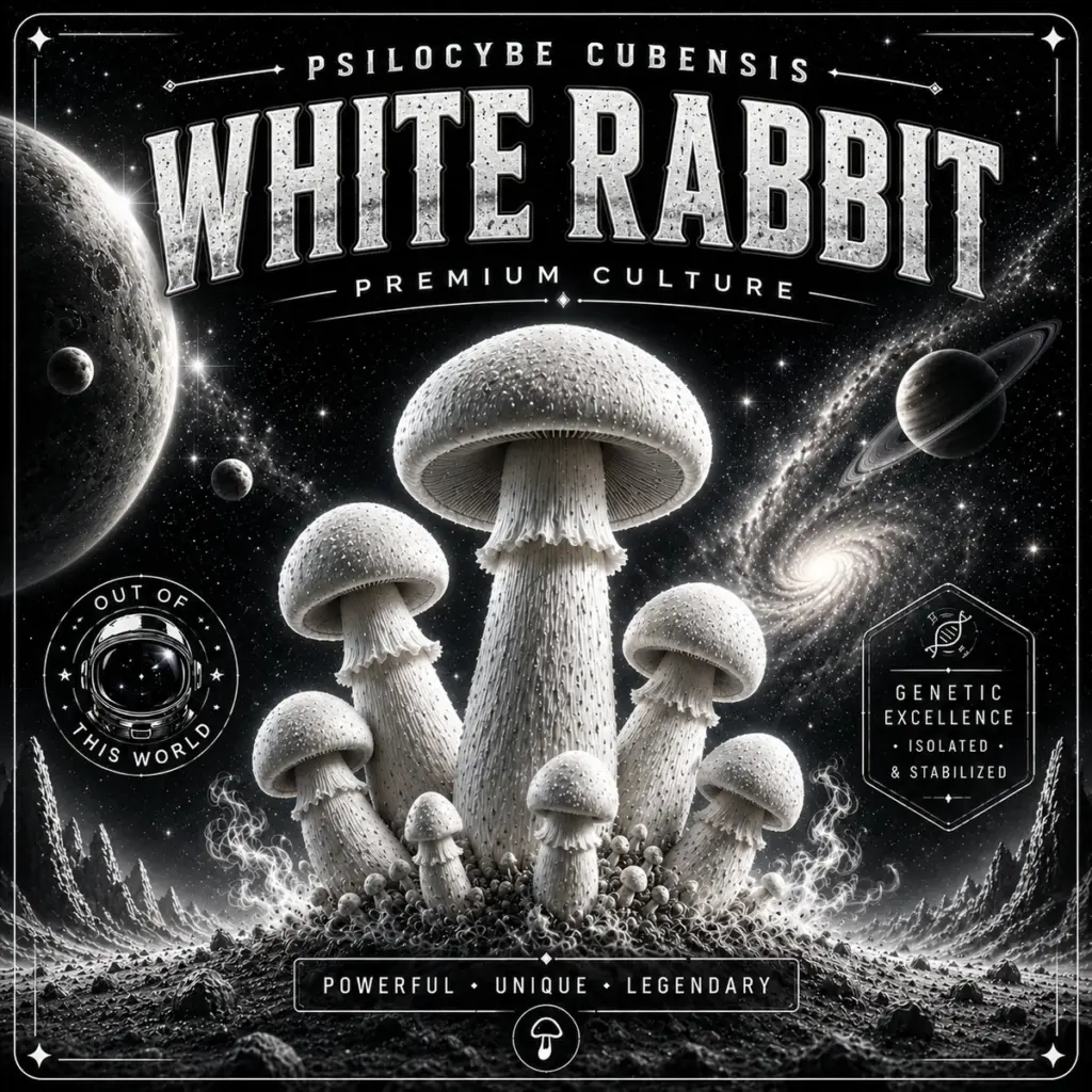 White Rabbit isolated spore syringe