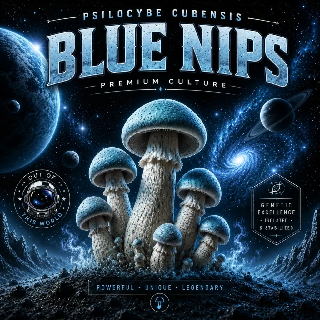 Blue Nips isolated spore syringe