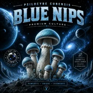 Blue Nips isolated spore syringe